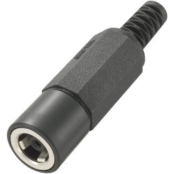 TruComponents 201186 Low power Plug, straight 4 mm 1.35 mm