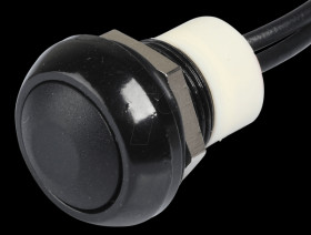 ICR3FAD2 IC push-button, 12 mm - curved, black