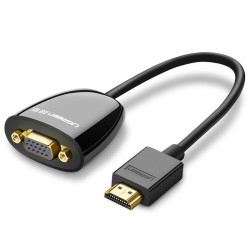Adapter HDMI Wtyk - VGA Gniazdo UGREEN MM105, Przejściówka HDMI/VGA