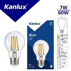 Żarówka LED E27 XLED A60 7W-NW 810lm 4000K barwa neutralna 29602