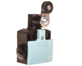 Wyłącznik krańcowy 1Z 1R pełzające tworzywo 50mm dźwignia uchylna z rolką 19mm z tworzywa IP67 3SE5242-0BK21