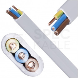 Kabel instalacyjny płaski EL-Instal HP HDHp 3x2,5mm2 szary 450/750V bezhalogenowy YDYp Dca drut Eltrim