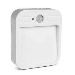 Lampa LED schodowa z sensorem ruchu Maclean MCE236, magnes, haczyk, temperatura 4000K, zasięg 3-4m, akum 3.7V/500mAh, 4 LED SMD