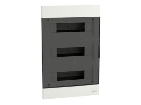 Rozdzielnica podtynkowa 36 modułowa 3x12M drzwi transparentne IP40 Easy9 EU EZ9EU-3-12-PT-T EZ9EUA312 SCHNEIDER ELECTRIC