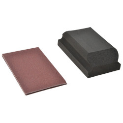 Flexovit 63642526348 Hook &amp; Loop Sanding Block Refill Kit 70 x 125mm Medium 80G