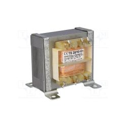 TS20/10 [230V/2x9V 2x1A lub 2x7,7V 2x1A 20W] transformator sieciowy z mocowaniem