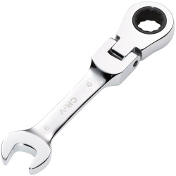Draper 27964 HI-TORQ&#xAE; Metric Stubby Flexi Head Ratchet Spanner 9mm