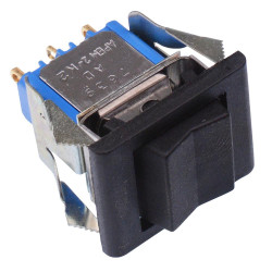 7639AD Black On-Off-On Snap-In Rocker Switch SPDT 4A 30VDC