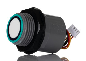 Czujnik poziomu Ultradźwiękowe Z gwintem Analogowe 0–5 V PVC 120mm