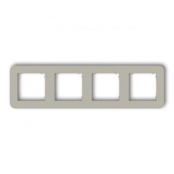 MINI Ramka uniwersalna poczwórna zaokrąglona z tworzywa taupe 60MRTZ-4