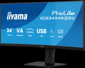 XCB3494WQSU-B1 87-cm curved monitor, UWQHD, USB, speakers