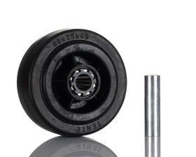 Kółko do wózka, Lite, Guma, Czarny, obc.: 70kg, śred.: 80mm, szer.: 35mm