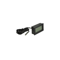 Termometr panelowy LCD od -50 do 100*C czarny