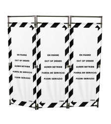 Bariera ochronna Bariera składana Czarny/biały