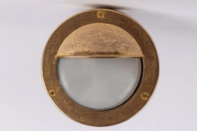 Oprawa mosiężna OCZKO 67S, G9, 60W, klosz matowy-szkło, IP64, przysłona A67S