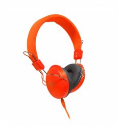 Słuchawki stereo z mikrofonem pomarańczowe