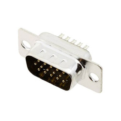 Encitech 2101-0300-01 D-Sub Pin Strip 15 Pins Solder Bucket 180&#xB0; tray