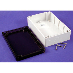 Hammond 1554H2GYSL Watertight PC Enclosure Smoked Lid 180 x 120 x 60 Grey