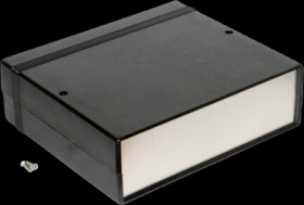 ABS device enclosure, (L x W x H) 180 x 206 x 64 mm, black (RAL 9005), IP54, 1598DBK