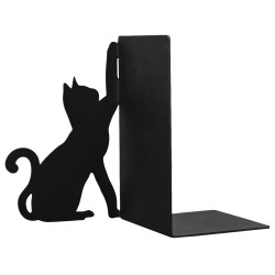 Podpórka do książek metalowa kot z łapą do góry