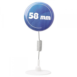 Przypinki 58mm na stojaku zestaw 50 sztuk