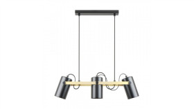 Lampa Wisząca Resi Kolor Czarny Mat/Złoty Metal, 3Xe27 Ip20 A8162-3A Zuma Line