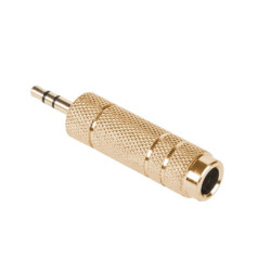 PRZEJŚCIÓWKA JACK WTYK 3,5 GNIAZDO 6,3 GOLD STEREO ADAPTER ZŁĄCZE