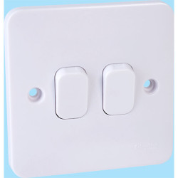 Schneider Electric GGBL1022 Lisse 2 Gang 2 Way 10A Light Switch White