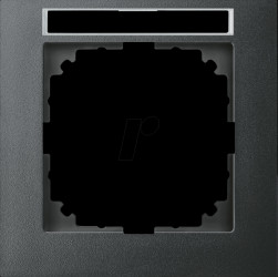 MEG4011-3614 M-PURE, cover-frame, 1-gang, anthracite, with label holder