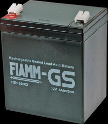 12FGH23 Lead-fleece battery, 12 V, 5.0 Ah