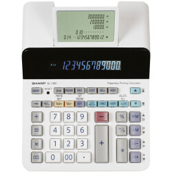 Sharp EL-1901 Paperless Printing Calculator 12-Digit 5-Line LCD White