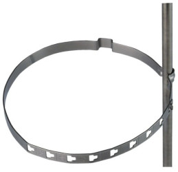 Wspornik do drutu 8 mm z obejmą PS do rury stal NIRO 200069