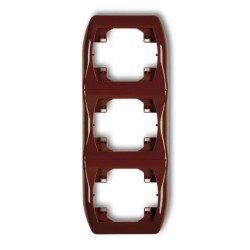 TREND Ramka pionowa potrójna brązowy 4RV-3