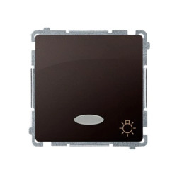 Simon Basic Przycisk /światło/ z podświetleniem czekoladowy BMS1L.01/47