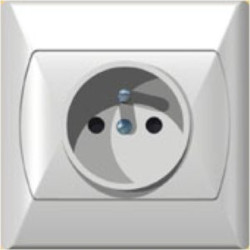 AKCENT biały GP-1AZ/00 gniazdo pojedyncze zu OSPEL