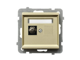 SONATA Gniazdo ekwipotencjalne pojedyncze szampański złoty GPE-1R/m/39 OSPEL