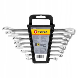 TOPEX Klucze płasko-oczkowe 6-19 mm 8 szt 35D756