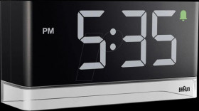 BC27BEU Digital quartz alarm clock, XL LED display, black