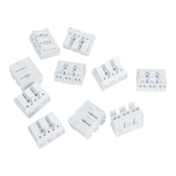 10 sztuk Kostka z Dźwignią Szybkozłączka 3x0.75-2.5mm2 450V VDE DGN 10-DG238-10.0-03P