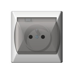 Gniazdo pojedyncze IP44 białe GPH-1AZ/00/d Akcent Ospel