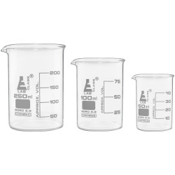 EISCO CH2019005 Premium Beaker Set, Low Form, Borosilicate 3.3 Glass