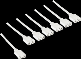 PGW-AC-KOL-158 Kolink ARGB 1-6 splitter cable, 30 cm, white