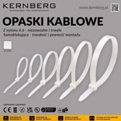 Opaska Kablowa TKUV 300x3,6 Biała UV / 100 szt. /
