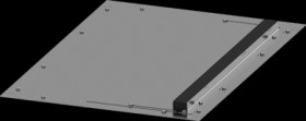 Roof plate, with cable entry, steel, (W x H x D) 850 x 25.5 x 600 mm, 8PQ2300-6BA18