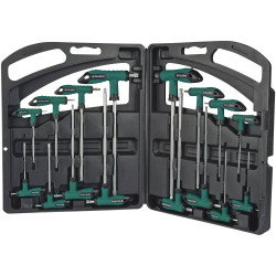 Br&#xFC;der Mannesmann M18190 Allen Key Set 16 Pieces Durable Steel