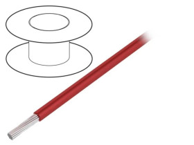 3055 RD001 Przewód na rolce o długości 305m linka Cu, 300V PVC czerwony 18 AWG