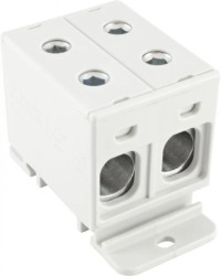 Złączka szynowa rozdzielcza 1-torowa 4-otwory 50mm 2 ZGX 2x50 szara ENE-00260