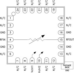 GaAs MMIC Voltage-Variable Attenuator, 5 - 30 GHz