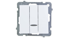 As Łącznik Potrójny Z Podświetleniem Biały Łp-13Gs/M/00