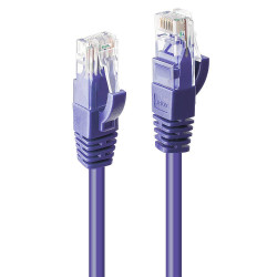 kabel LAN LINDY 48128, 1 szt., RJ45, CAT 6, U/UTP, 15.00 m, fioletowy
